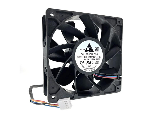 QFR1212GHE High-Speed Bitcoin GPU Mining Rig Cooling Fan 120x120x38mm DC 12V 6000RPM Dual Ball Bearing PWM 4P