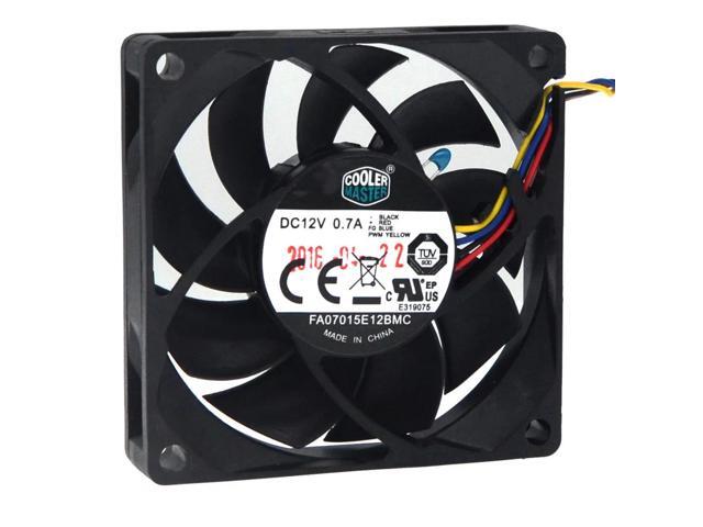 FA07015E12BMC is suitable for Cooler Master 70mm PWM fans (DC 12V 0.70A, 7cm, 70x15mm, 7015, 4-wire) CPU cooling fans.