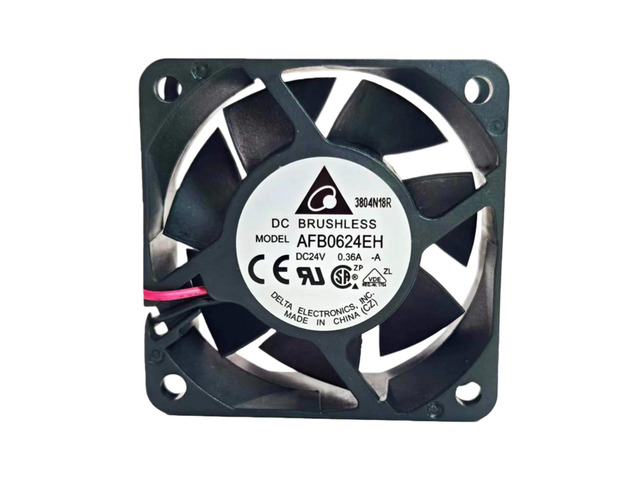 Suitable for AFB0624EH 60x60x25mm 24V cooling fan, 38.35CFM, 46.5dBA, ball bearing, suitable for high-power inverters and industrial cooling.