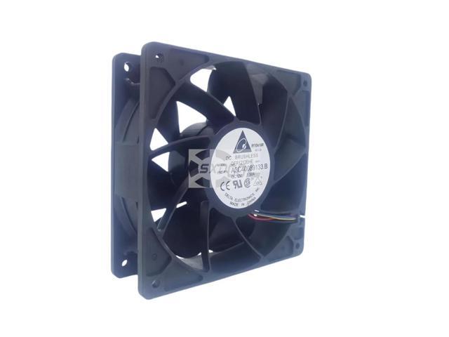 A 120mm/12cm 4000RPM high-speed cooling fan, 12V 1.5A 4-pin PWM fan, 120x120x38mm, suitable for QFR1212EHE.