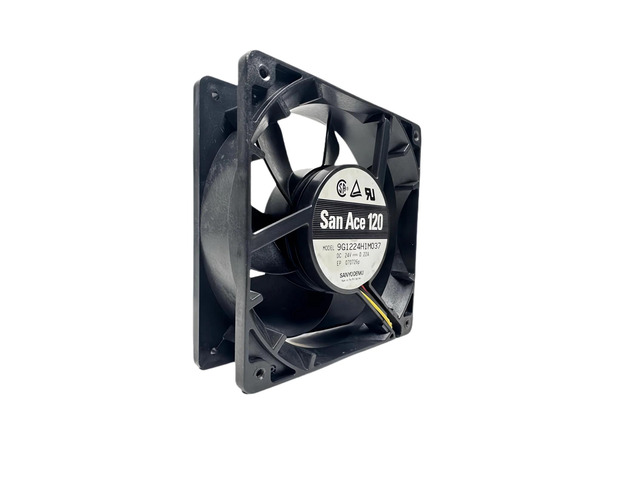Cooling fan for motor 9G1224H1M037 24V 0.22A - 120x120x38mm, 2600RPM, 50cm cable, 3-pin connector, suitable for inverters.