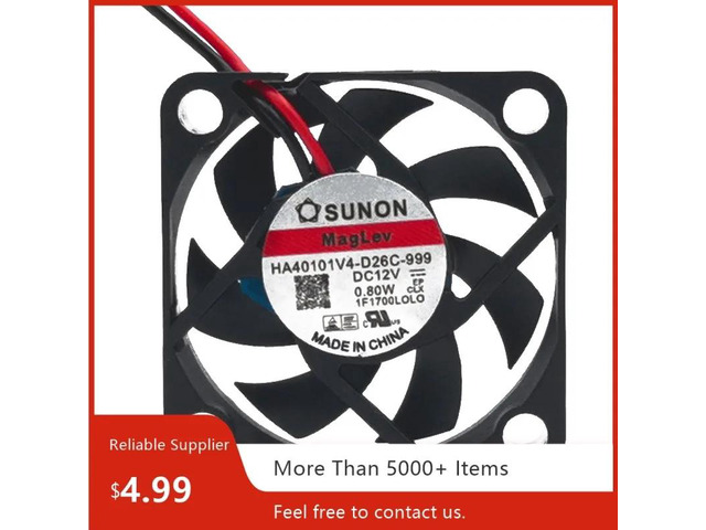 HA40101V4-D26C-999 40mm 12V 0.80W Cooling Fan for Servers, Inverters, and Industrial Equipment