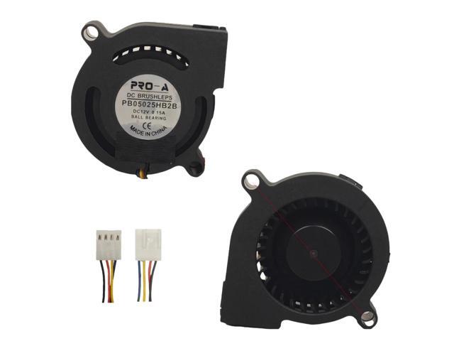 Suitable for 5025 blowers, dimensions 50x50x25mm, DC 12V, 0.15A, 4-pin PWM, 7000RPM speed, high-speed turbine cooling fan, suitable for humidifier...