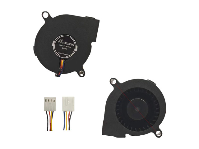 Suitable for 5025 blowers, dimensions 50x50x25mm, DC 12V, 0.15A, 4-pin PWM, 8600RPM speed, high-speed turbine cooling fan, suitable for humidifier...