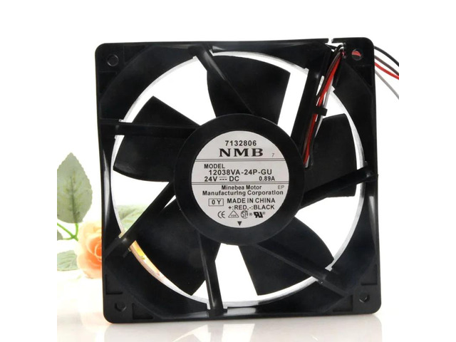 120mm x 12cm 24V high-speed cooling fan, suitable for 12038VA-24P-GU 12038 120X120X38mm DC 24V 0.89A server fan