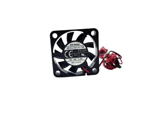 EFS-04D24L 40mm Ultra-thin Fan 24V 0.1A 8000RPM 135cm Long Cord, Suitable for Inverter/PLC Cooling 40x40x10mm Industrial Blower