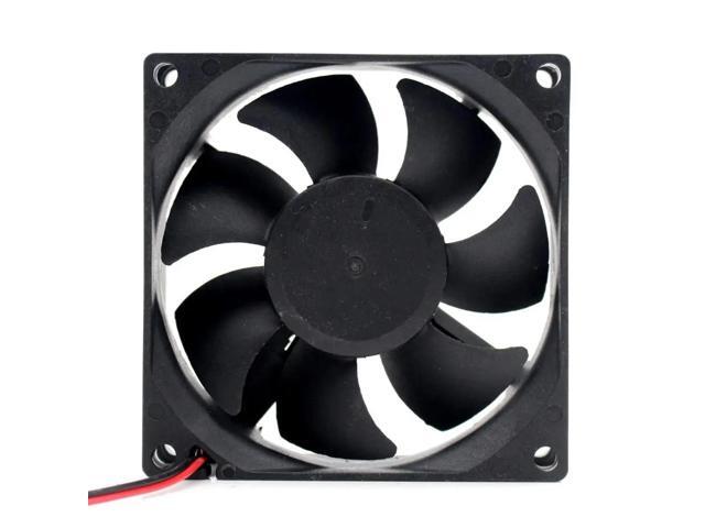 DC 18V fan, 80*80*25mm, 18V 8025, 2 wires, 8cm, for barbecue grills, DC cooling fan (dual ball bearings).