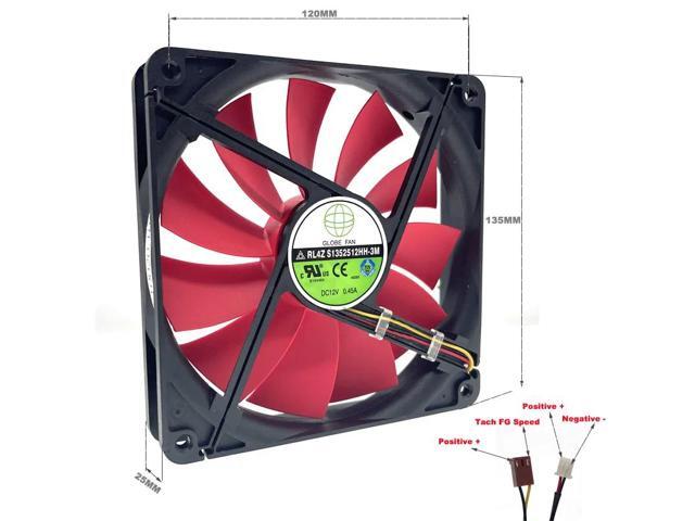 GLOBE FAN RL4Z S1352512HH-3M S1352512HH 0.45A 13.5CM 135mm Computer Case Power Supply Cooling Fan 135x135x25mm