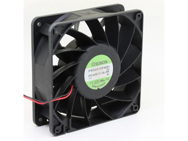 120mm 24V soldering fan suitable for 120mm x 120mm x 38mm PSD2412PMB1 12cm DC 24V 19.5W server inverter axial cooling fan.
