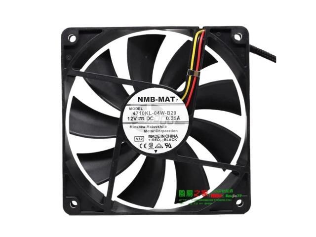 One 12025 120mm cooling fan for 4710KL-04W-B29, 12V 0.25A, axial flow type for industrial applications.