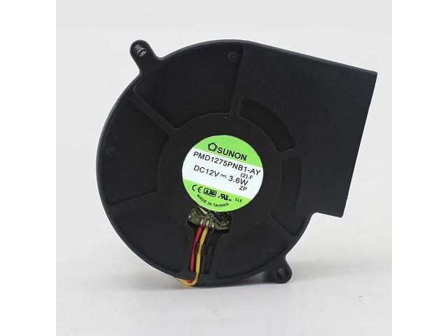 Suitable for 7CM blowers, the PMB1275PNB1-AY+ turbine fan (12V 3.6W) is a standard 7530 cooling fan.