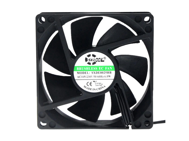 80mm EC axial fan, 80*80*25mm, 8cm, AC 115V 230V 50/60Hz, 3000RPM, 36.5CFM, high-speed, high-airflow, powerful cooling fan.