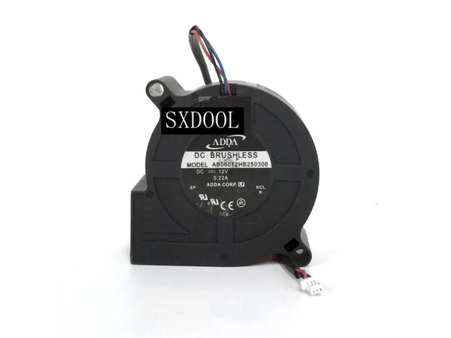 Suitable for AB06012HB250300 6cm 12V 0.22A DC projector blower cooling fan, applicable to small devices such as projectors, servers, and electronic...