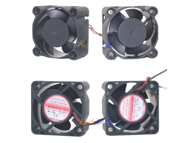 EC4020SH12BP 4cm Cooling Fan for 4020 (40mm x 40 x 20mm, DC 12V, 0.14A, Dual Ball Bearings, 1 pair)