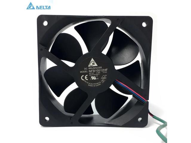 Cooling fan for NFB10512HF-7F03, DC 12V 0.39A, three-wire three-pin connector, 70mm 105x105x32mm server square cooling fan.