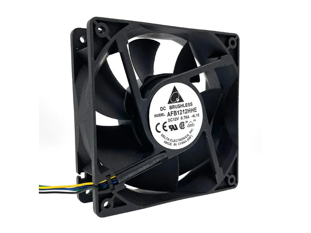 AFB1212HHE, 120mm dual ball bearing 12cm cooling fan, 12038, 120x120x38mm, 4-wire PWM, 12V, 4-pin 4P.