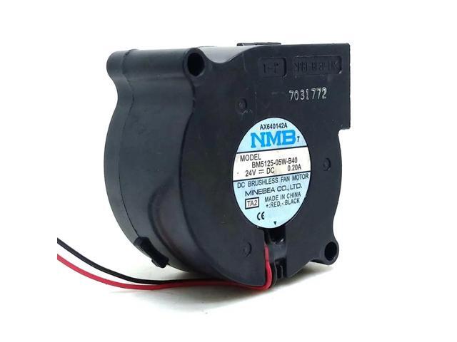 Suitable for BM5125-05W-B40 5CM 5025 DC 24V 0.20A 51*51*25mm turbine cooling fan, 50mm 24VDC blower.