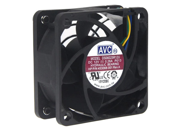 One DS06025R12UAVC DC 12V 0.26A 4-wire 4-pin connector 60mm 60x60x25mm server square cooling fan.