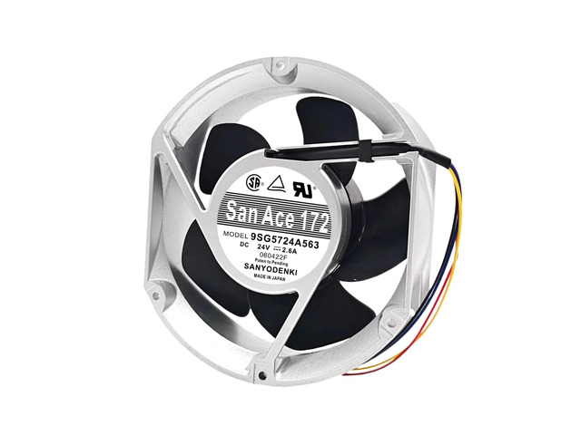 San Ace 172 9SG5724A563 24V 2.6A High-Efficiency Cooling Fan for Inverters - 172x150x51mm, 3724RPM, 62.4W, Industrial Fan