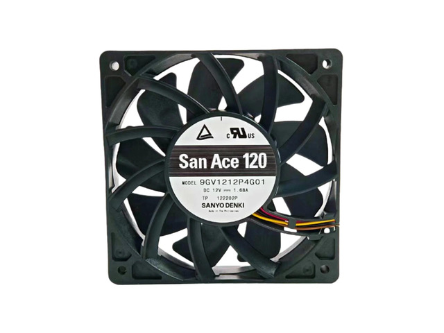 Suitable for 9GV1212P4G01 12V 1.68A 120x120x25mm PWM ball bearing DC cooling fan, 4-wire, 5100RPM industrial heatsink.