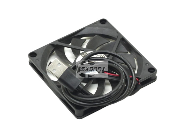 8cm ultra-thin fan for PLA08010S05L 80mm USB cooling fan, 5V 0.15A, oil bearing, USB interface.