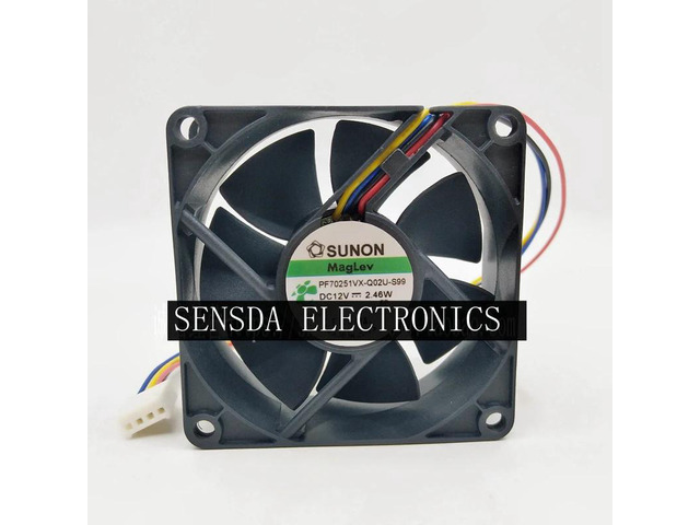 Suitable for 7025 12V 2.46W 4-wire rack power supply cooling fan PF70251VX-Q02U-S99