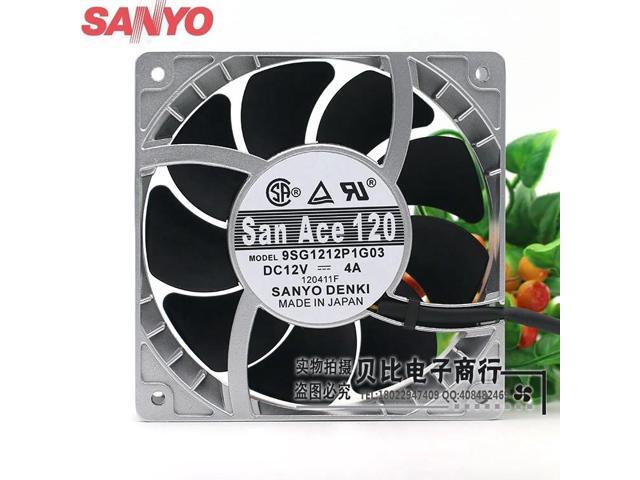 Suitable for 9SG1212P1G06 and 9SG1212P1G03 12cm high-temperature fan, high-speed fan, 12038 12V 4A powerful fan, dimensions 120*120*38mm