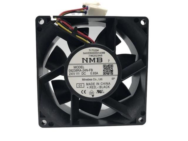 09238RA-24N-FB is a high-power, high-speed axial-flow cooling fan suitable for DC 24V 0.93A, measuring 92x92x38mm, designed for three-line servers.