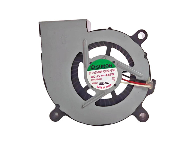 A 70x70x25mm DC12V cooling fan for the EF70251B1-C020-G99, suitable for servers, power supplies, and industrial equipment.