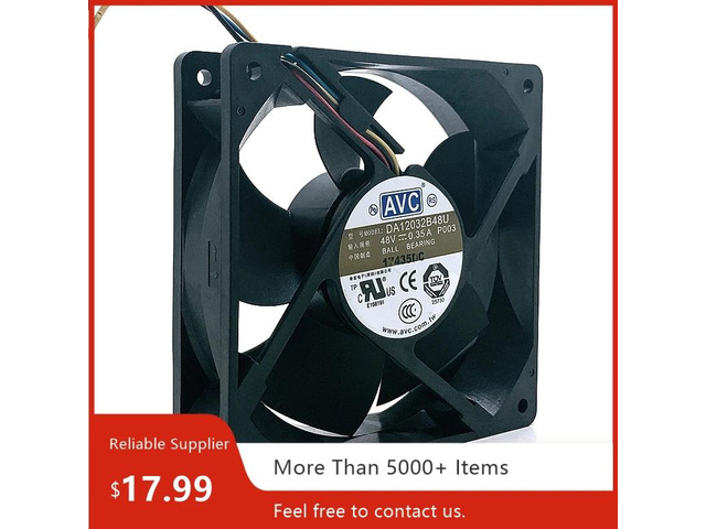 Suitable for DA12032B48U 120x120x32mm DC 48V 0.35A 4-wire PWM dual ball bearing fan