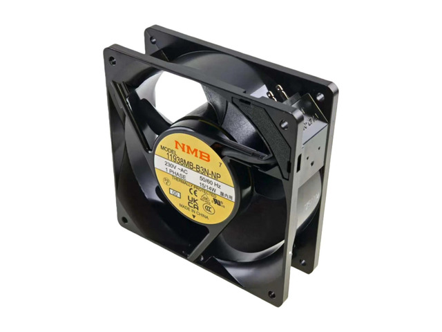 AC 230V 120mm fan for 11938MB-B3N-NP, 12038 metal frame ball bearing, 2900RPM, 102CFM, rack cooling axial flow cooler.