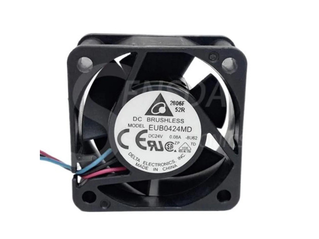 Suitable for EUB0424MD 40x40x20mm DC 24V 0.08A three-wire cooling fan, suitable for inverters and IPC systems.