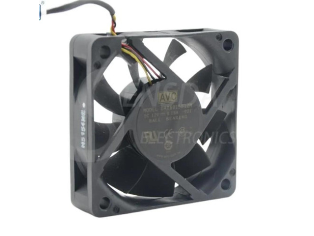 DA06015B12M 60*60*15 mm DC 12V 0.18A 3-pin Axial Server Inverter/TV Cooling Fan