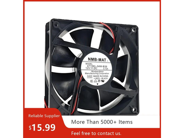 A 120mm axial fan is suitable for cooling the 4715KL-04W-B30 (two-wire) 12038 12V 0.72A CPU.
