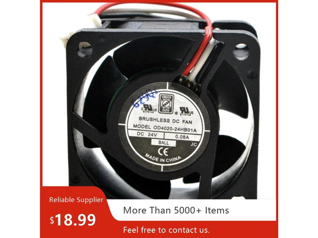 Suitable for OD4020-24HB01A 40x40x20mm DC 24V 0.08A dual ball bearing industrial cooling fan.