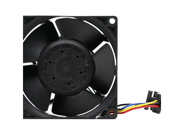 An 80mm fan for the VF80381BX-Q010-S9H, measuring 80x80x38mm, DC12V server cooling fan, suitable for industrial and data center applications.