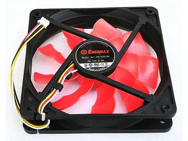 120mm cooling fan, 12cm 12025, 12cm fan ED122512H, 12V 0.30A, special 4-wire speed control power supply.