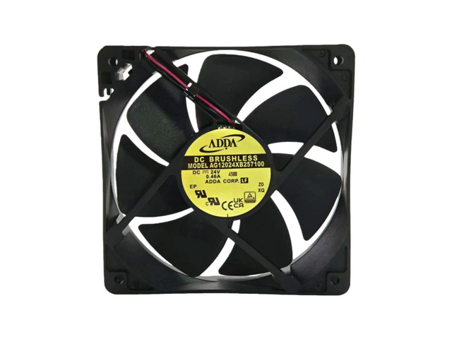 AG12024XB257100 120x120x25mm DC 24V 0.46A Cooling Fan 5100RPM 235mÂ³/h Dual Ball Bearing Fan