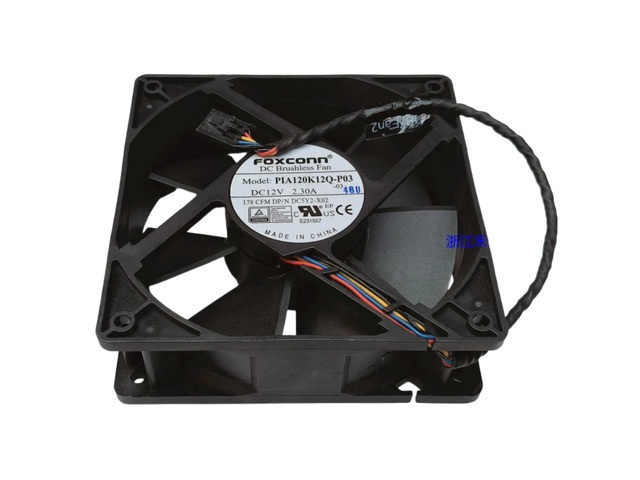 Suitable for PIA120K12Q 12038 12CM high-speed dual ball bearing PWM cooling fan, 12V 2.3A 178CFM (standard 4-pin).