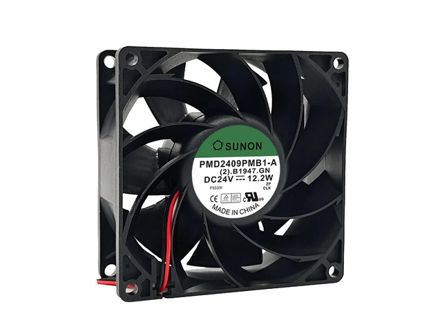PMD2409PMB1-A 92x92x38mm Dual Ball Bearing Cooling Fan - 24V 12.2W 4900RPM 120CFM Suitable for Inverters/Servers (formerly 3Wire)
