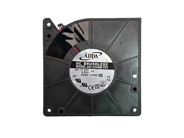 Suitable for AB1224UB-Y01 120x120x32mm DC24V centrifugal blower, 33.6CFM high static pressure radial cooling fan, 0.55A.