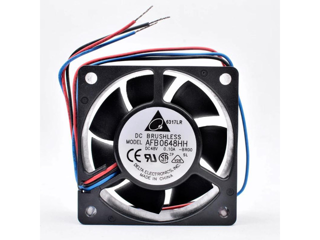 AFB0648HH-BR00 6cm 60mm 60x60x25mm DC48V 0.10A Dual Ball Bearing 3-Wire Server Chassis Inverter Cooling Fan