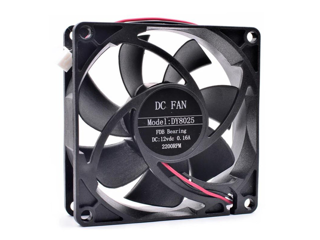 DY8025 8cm 8025 80x80x25mm 80mm Fan 12V 0.16A 2-Wire Computer Case Power Supply Cooling Fan