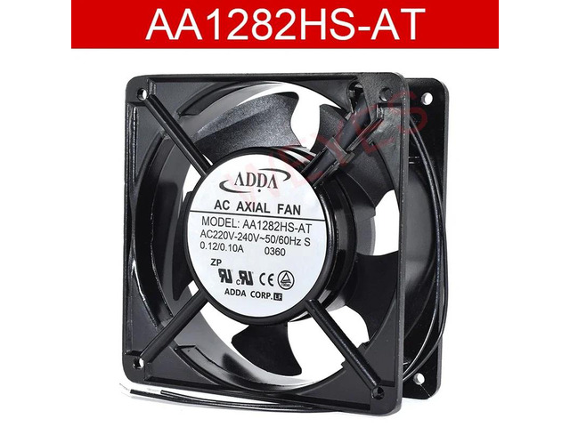 220-2240V 50-60Hz 0.12/0.10A Two-wire square cooling fan, suitable for AC power. FXIAL FAN AA1282HS-AT 120*120*38mm