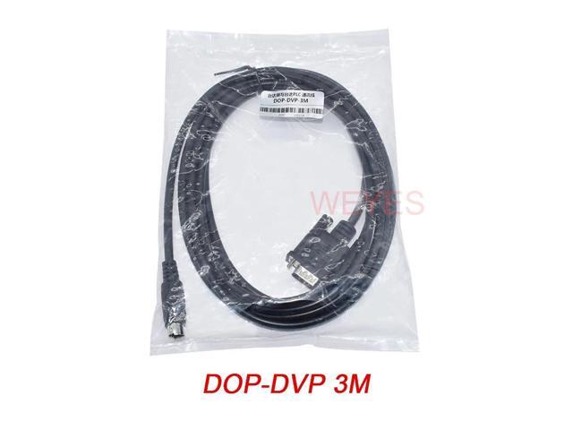 DOP-DVP 3M data cable for PLC and HMI communication; DOP-CA232DP DB9 to MD8 converter.