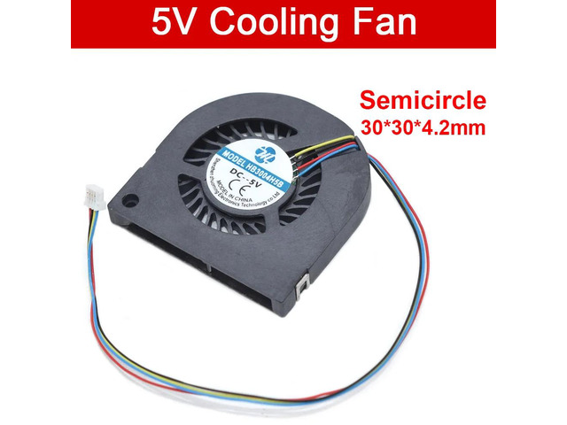 DC5V HB3004H5S HB3004H5B Rotary PWM Hydraulic Turbine Blower Cooling Unit, 4-pin UAV 3004 3003 Miniature 30MM Fan (Semi-circular)