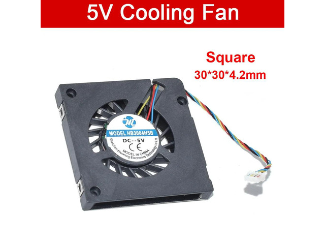 DC5V HB3004H5S HB3004H5B Rotary PWM Hydraulic Turbine Blower Cooling Unit, 4-pin UAV 3004 3003 Miniature 30MM Fan (Square)