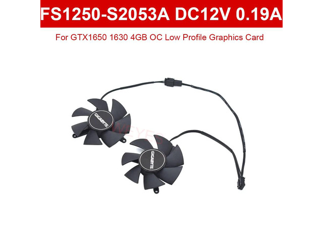 A 47mm FS1250-S2053A fan, 3-pin 0.19A 12V, for the GTX 1650 1630 4GB OC low-profile graphics card.