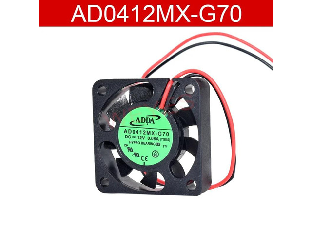 AD0412MX-G70 40*40*10MM DC12V 0.08A 2-pin cooling fan, suitable for silent heatsinks and power monitors for micro devices.
