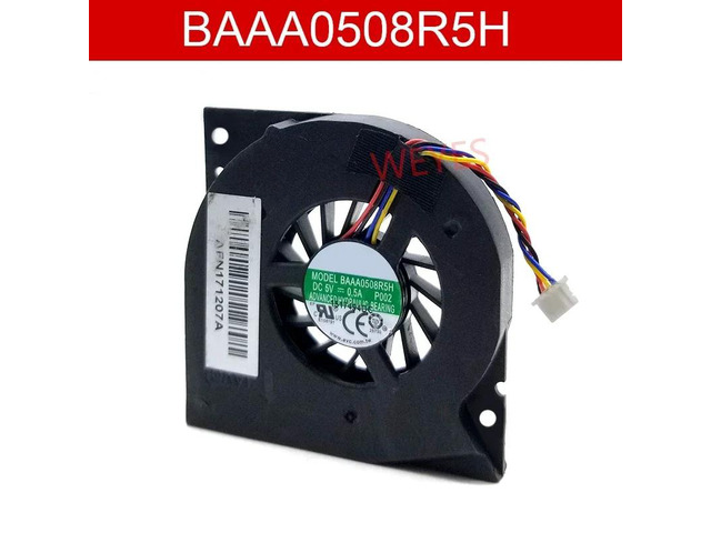 CPU fan BAAA0508R5H, compatible with BRIXS GB-BXi5H-4200 and GB-BXi5-5200, 4-wire DC5V 0.5A heatsink.